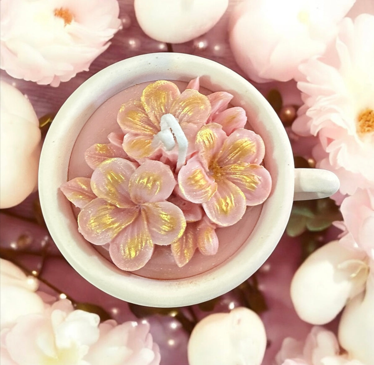 Heart mug with French Vanilla Eco Soy Candle