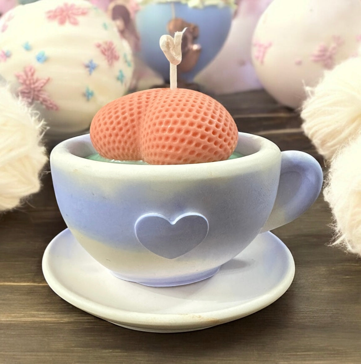 Handmade Heart mug Treasure Holder with Egyptian Cotton fragrance