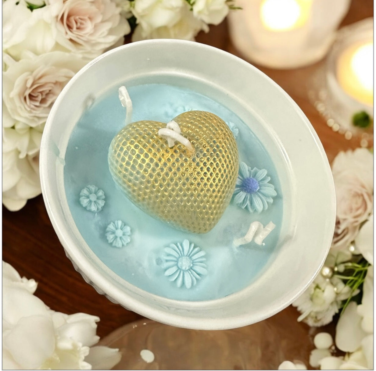 Eco Soy wax 3 candles, French Vanilla in ceramic pot