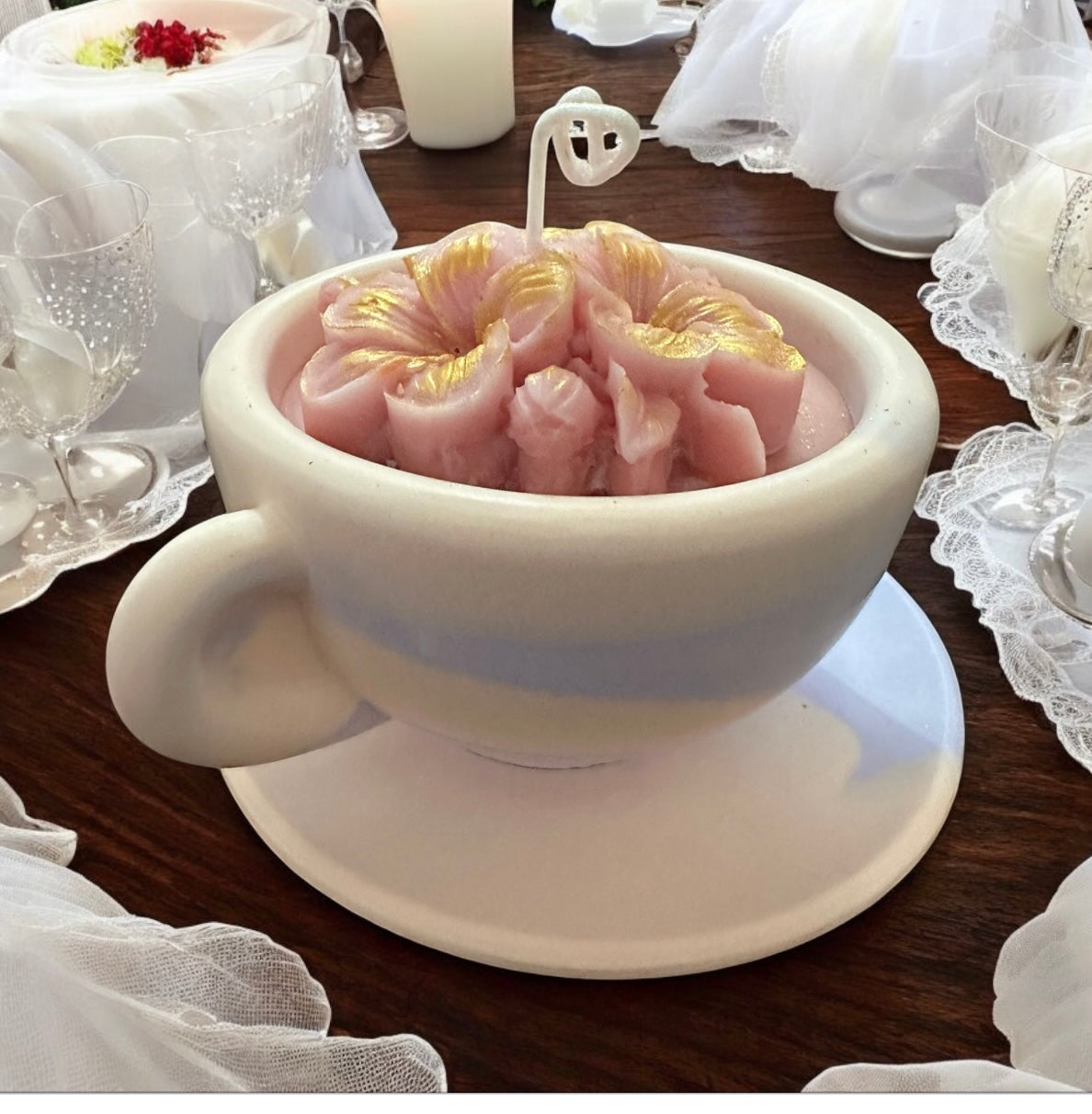 Heart mug with French Vanilla Eco Soy Candle