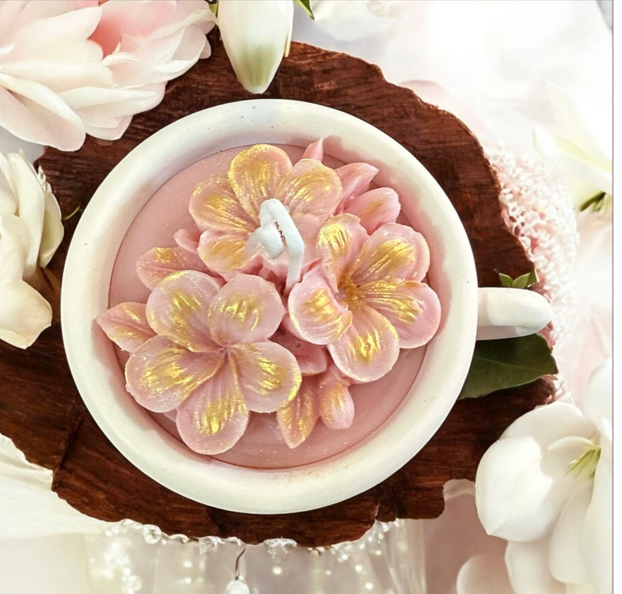 Heart mug with French Vanilla Eco Soy Candle