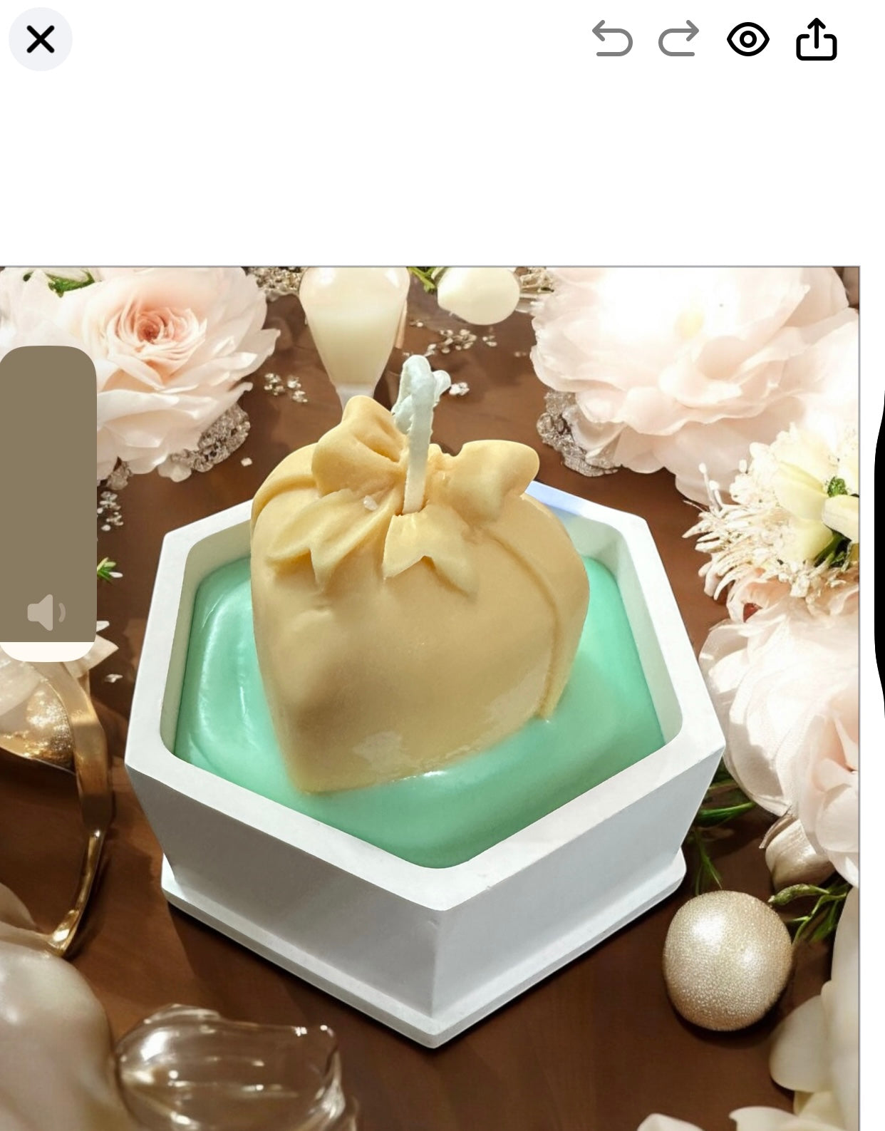 Handmade Baby blue Treasure Holder with Egyptian Cotton fragrance candle