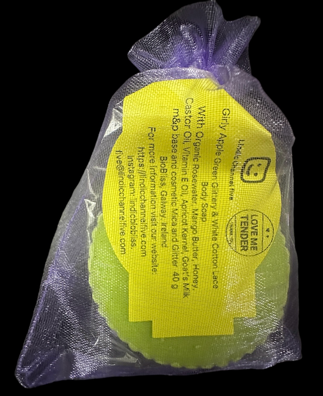 Girly Apple Green Glittery Body Soap 40g