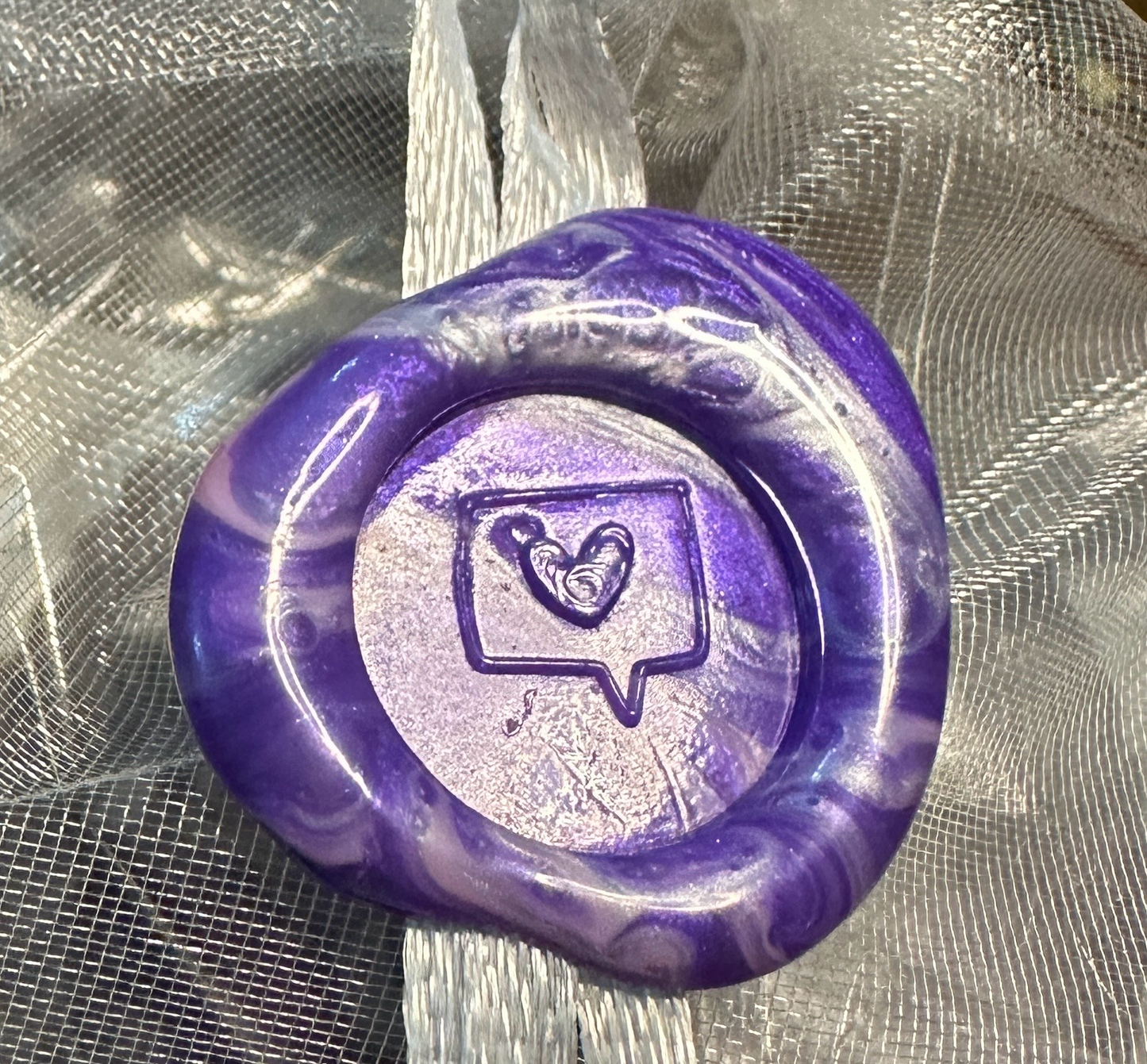 Heart in the small envelope Wax Seal