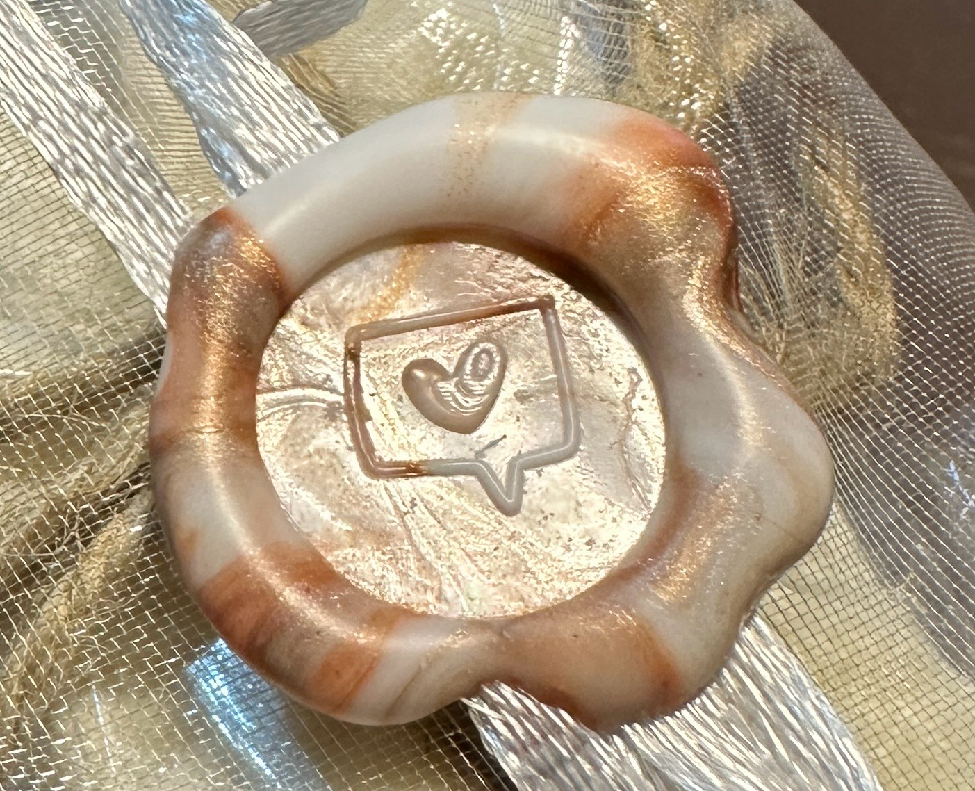 Heart in the small envelope Wax Seal