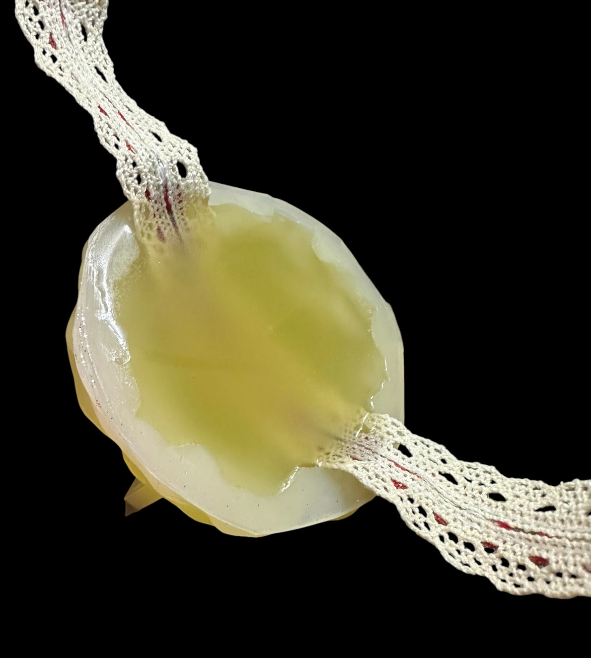 Honey, Castor Oil, Wild Violet & Heart ribbon SLS FREE body soap. 100g