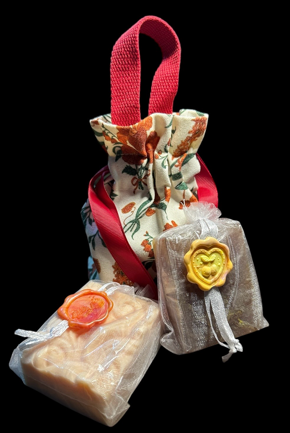 Hydration & Glow with Camelina Oil and Goat’s Milk, Nourish & Soothe with Turmeric and Honey In Reusable Canvas/Cotton Bag