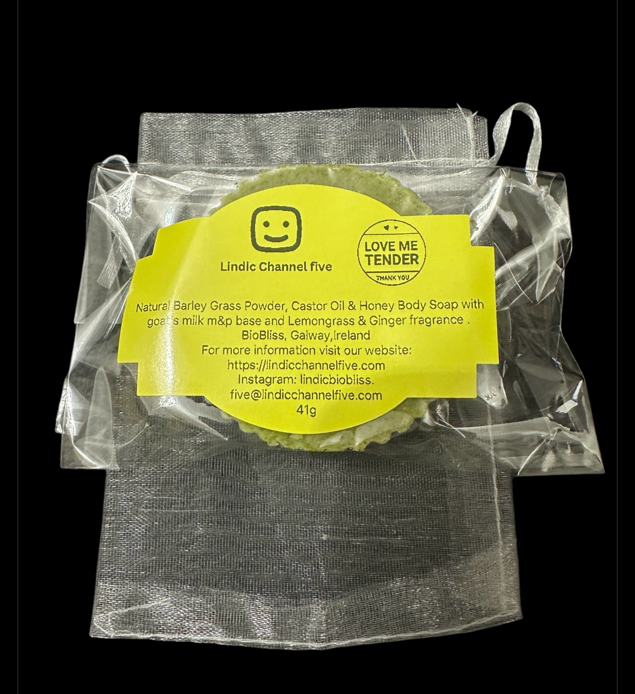 Natural Barley Grass Powder, Castor Oil & Honey Body Soap 41g