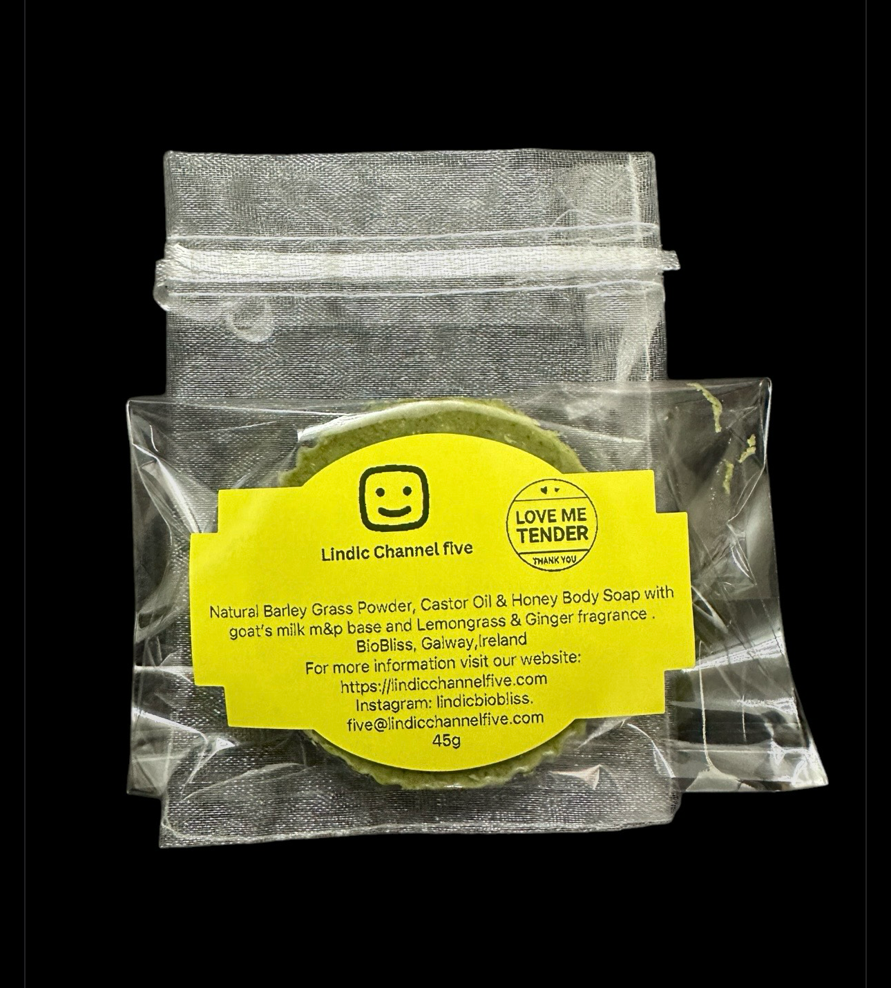 Natural Barley Grass Powder, Castor Oil & Honey Body Soap 45g