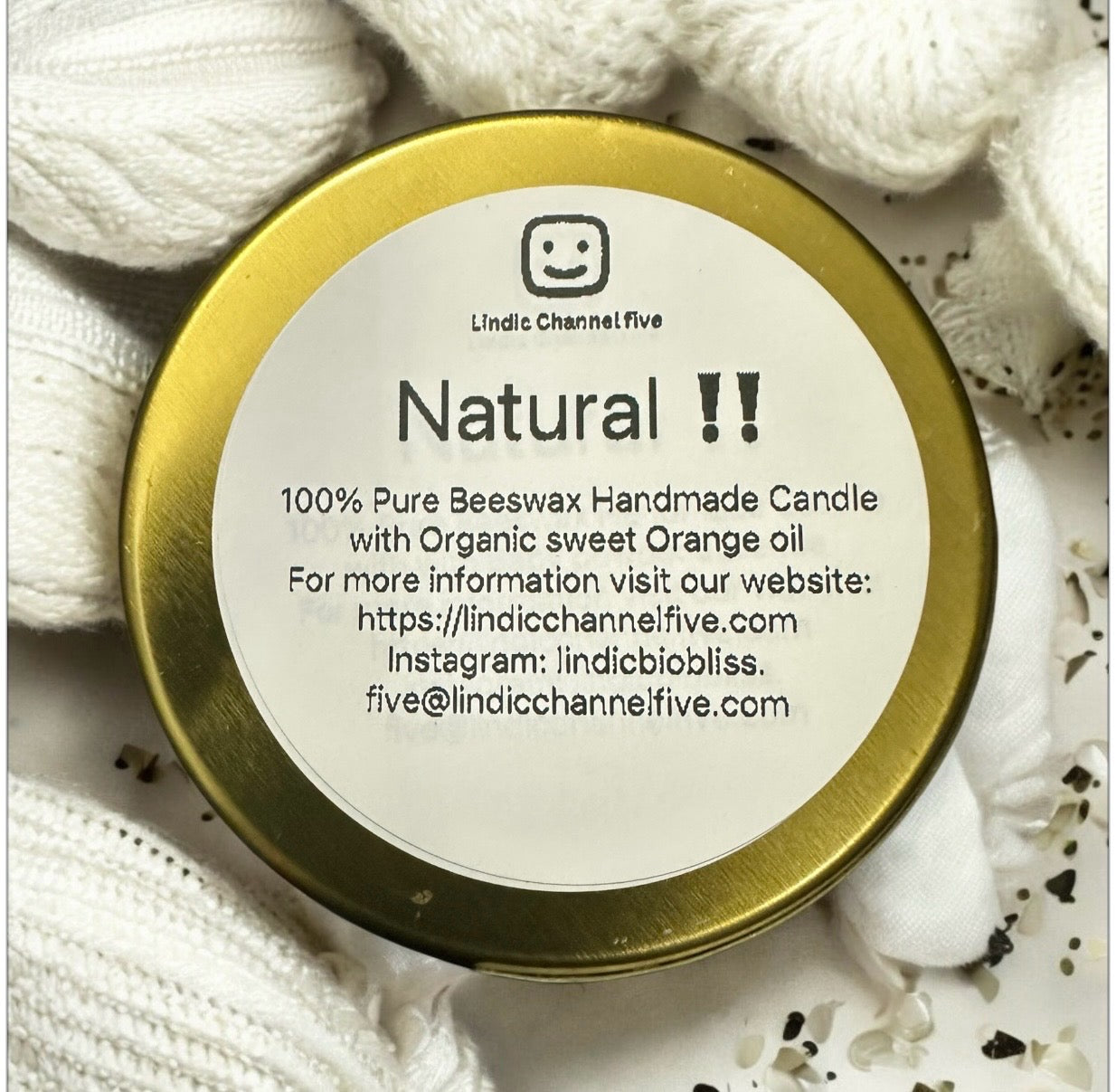 Natural Beeswax Soft Touch Candle Bow Heart