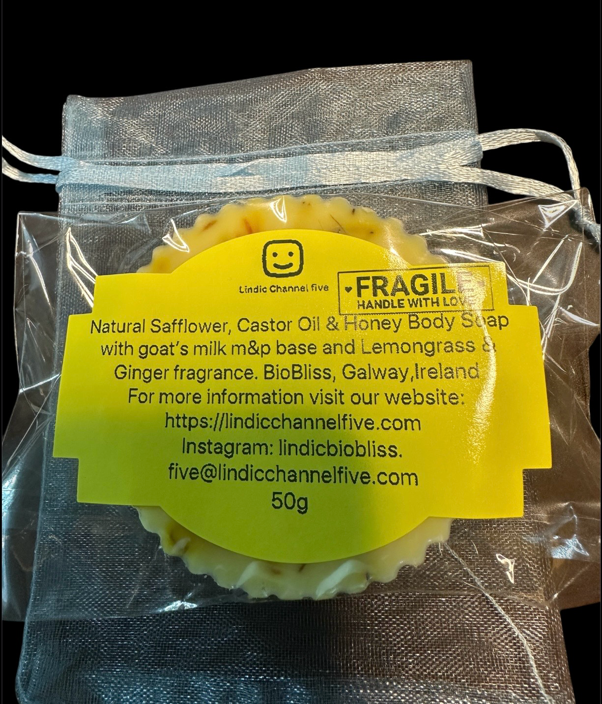Natural Safflower, Castor Oil & Honey Body Soap 50g
