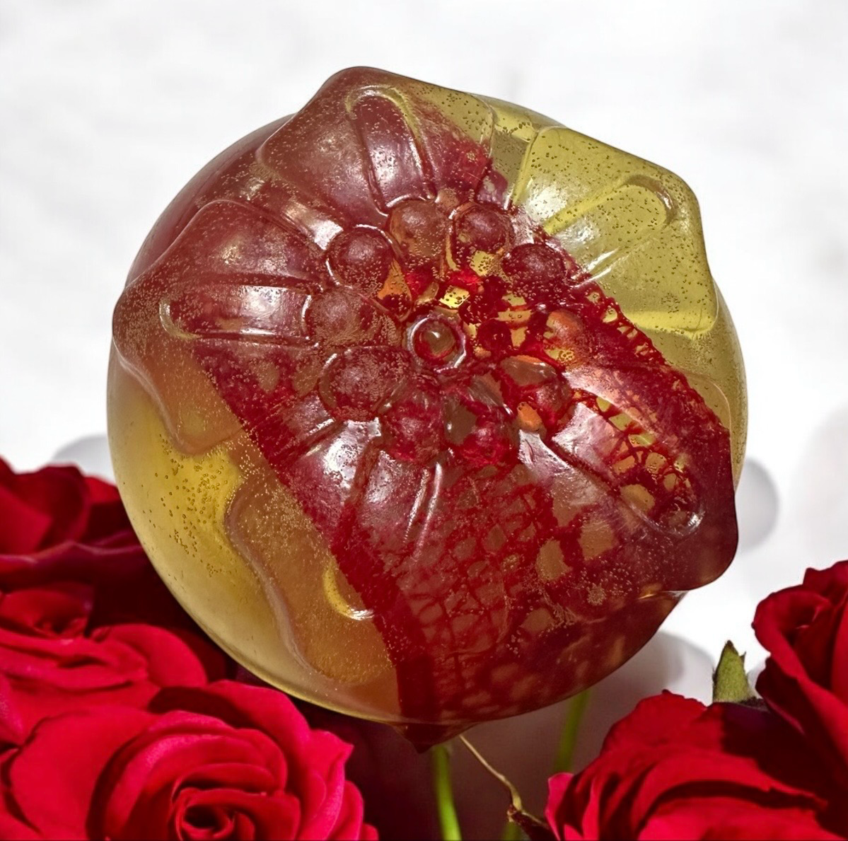 Organic Sweet Orange Oil Body Soap Red Lace 110 g