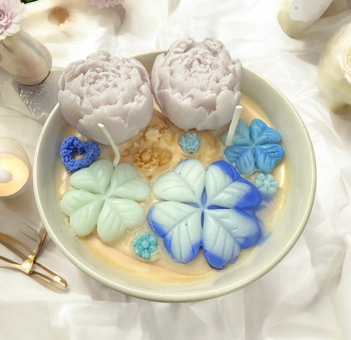 Soy & Coconut wax candle, Egyptian cotton in ceramic pot