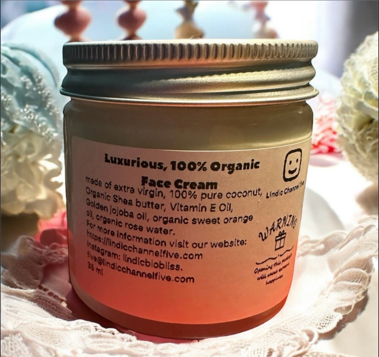 Luxurious, 100% Organic Face Cream
