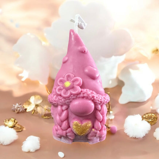 Eco soy wax candle with French Vanilla essence cute Gnome