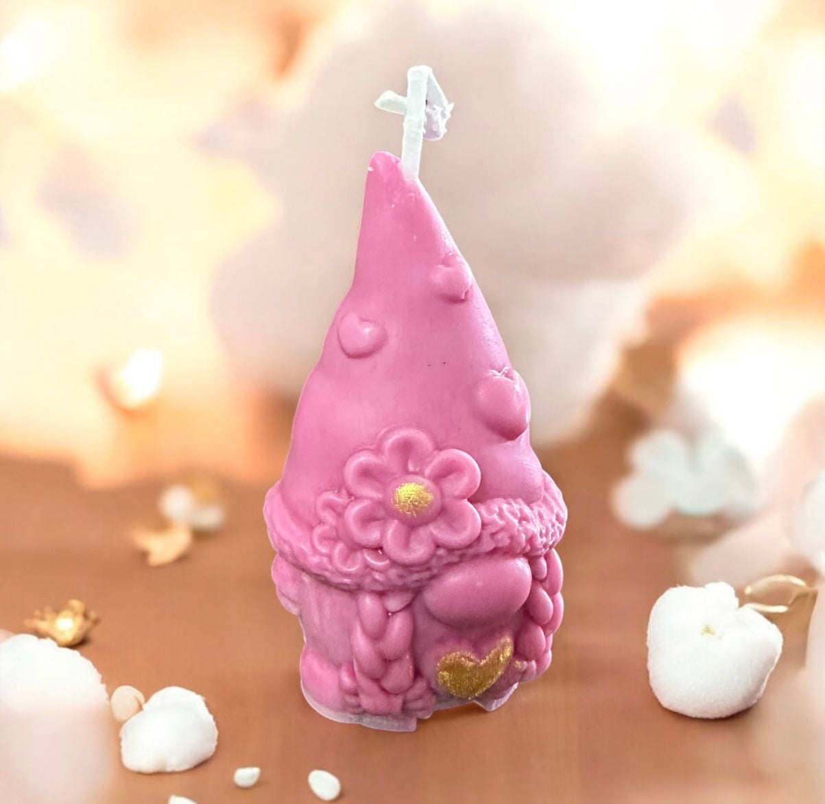 Eco soy wax candle with French Vanilla essence cute Gnome