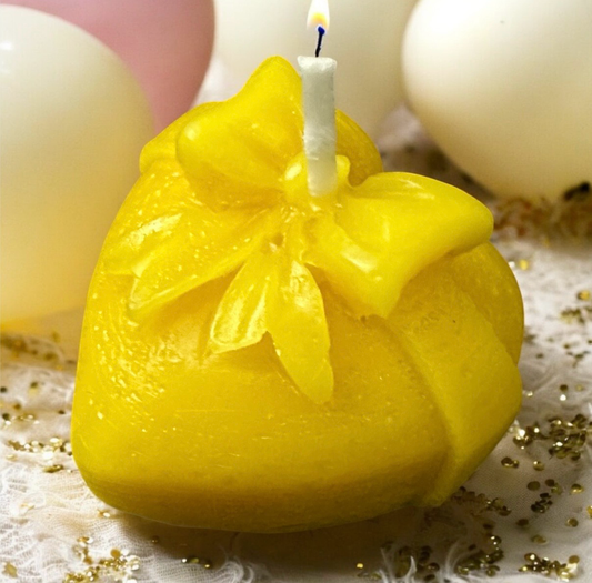 Beeswax mini candle with French vanilla & Organic Sweet Orange Oil
