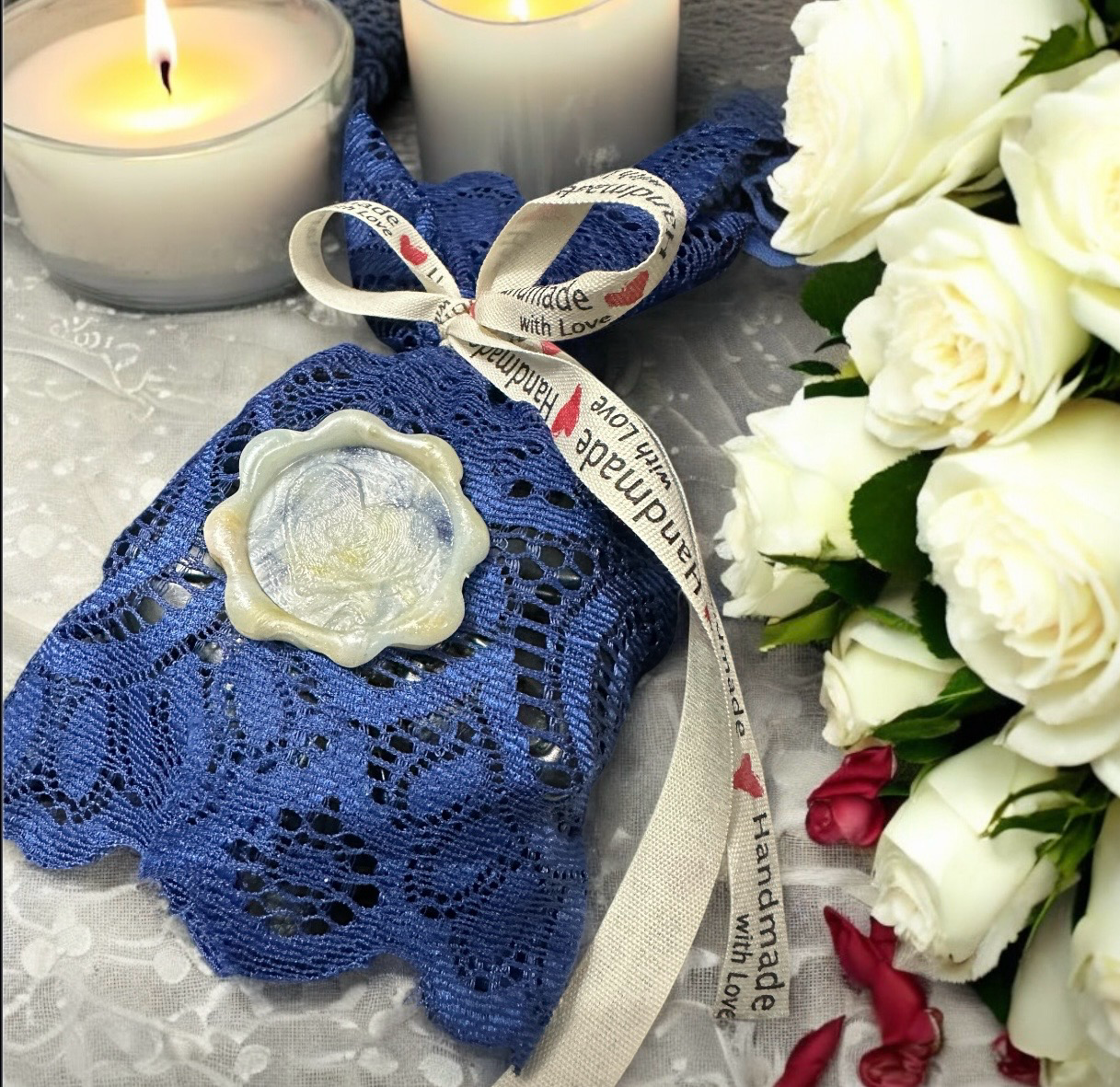 Bergamot, Patchouli, Honey…..in Blue Body Soap 120g