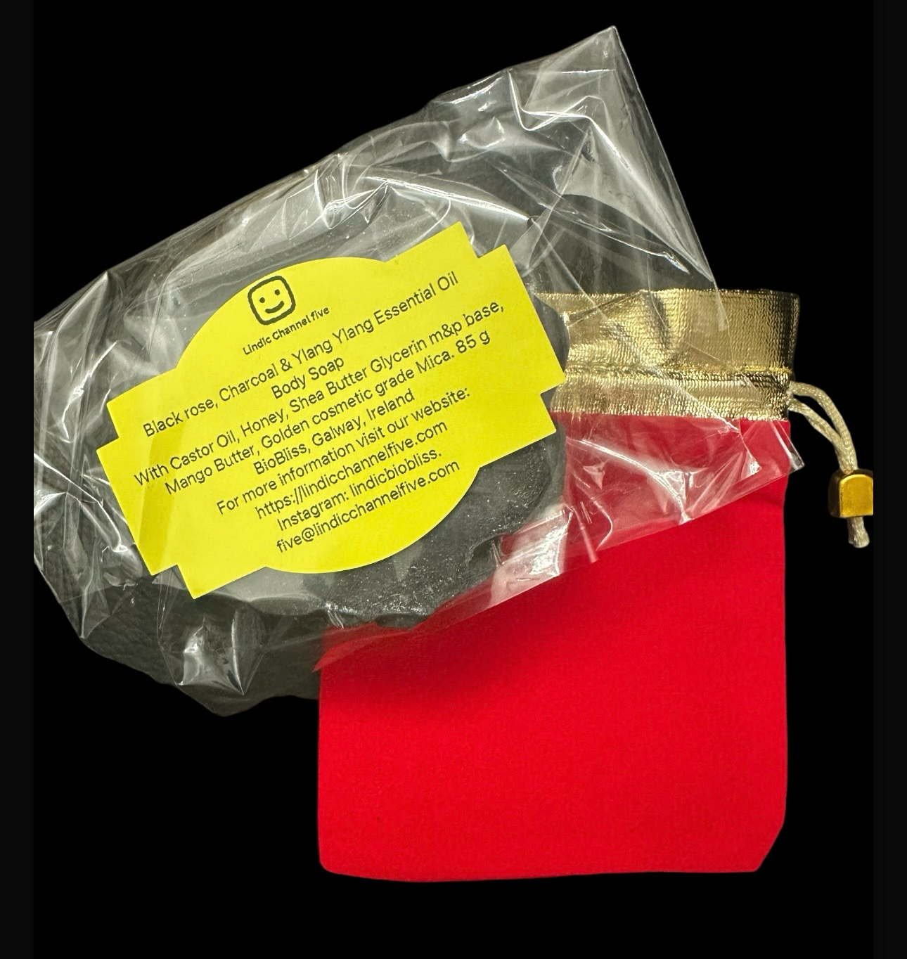 Black rose, Charcoal & Ylang Ylang Essential Oil Body Soap 80g