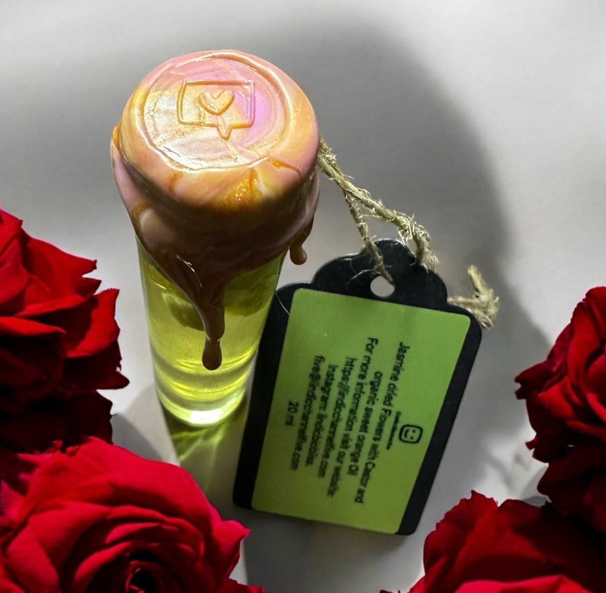Jasmine dried Flowers with Castor and Organic sweet orange Oil