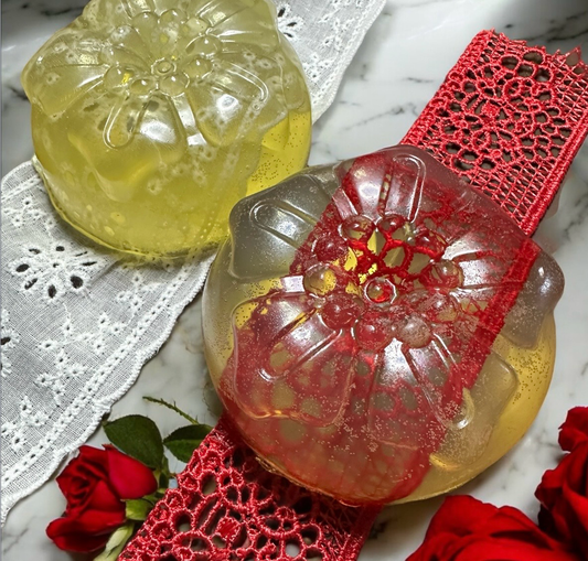 Organic Sweet Orange Oil Body Soap Red Lace 110 g