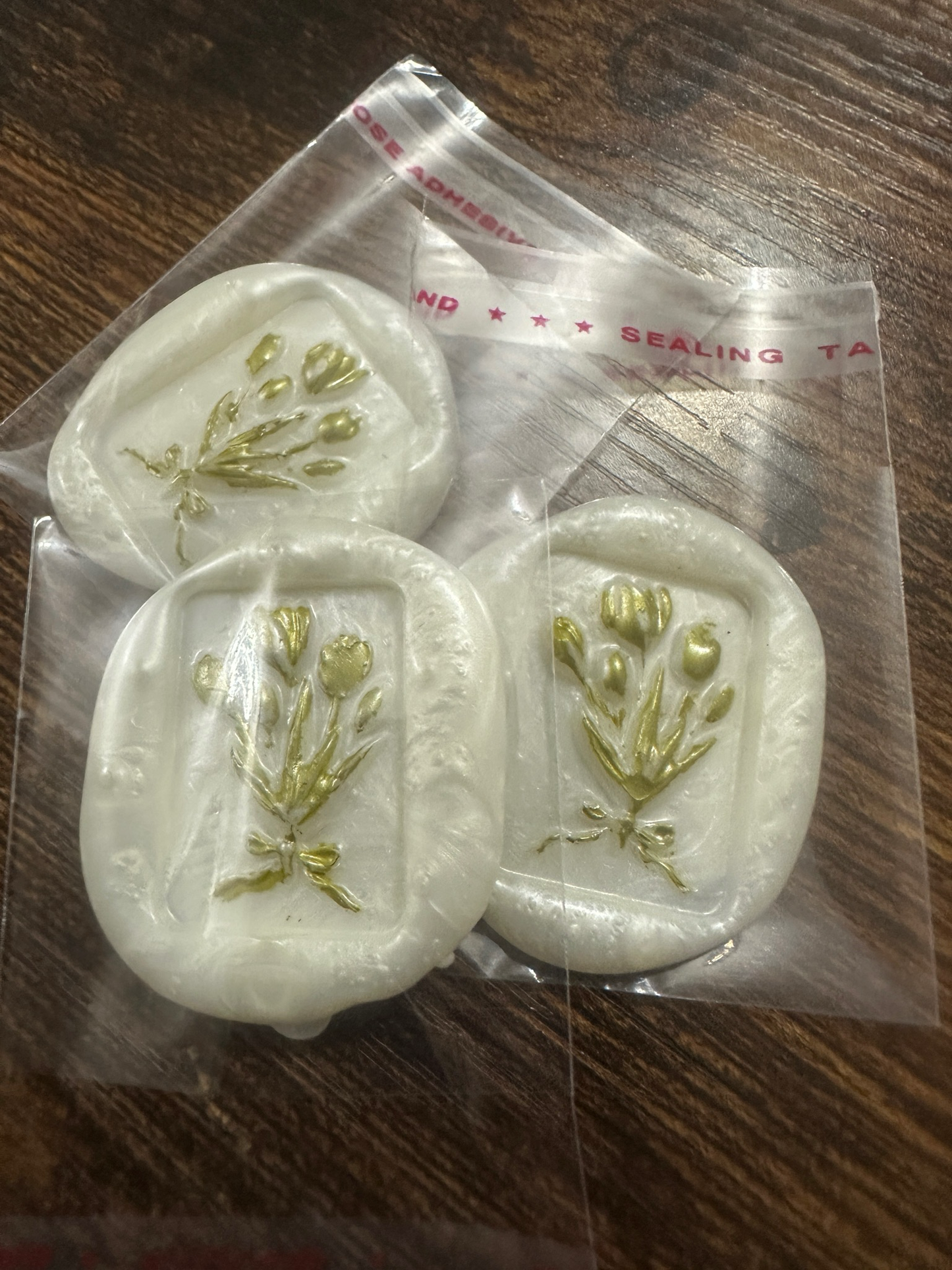 Wax seals, dog paw, 9/1